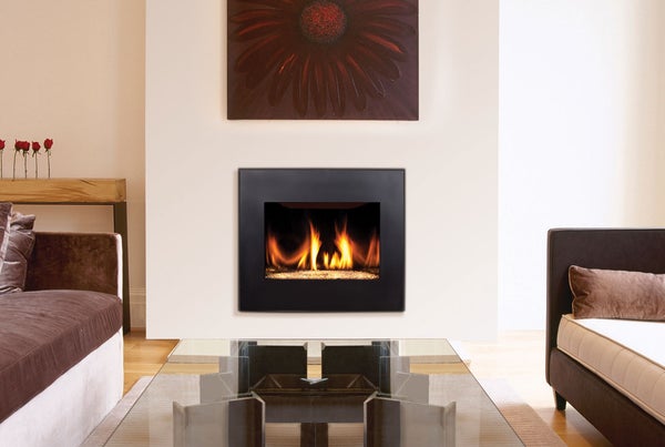 elevated gas fireplace