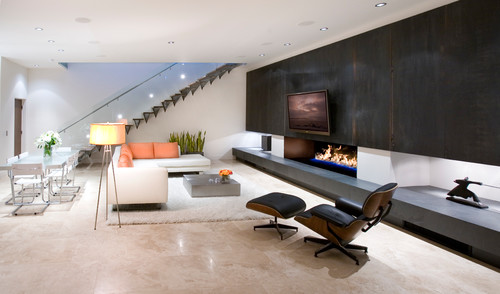 modern elegant fireplace