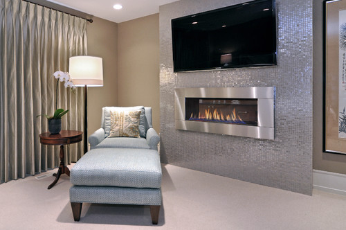 mosaic tile fireplace