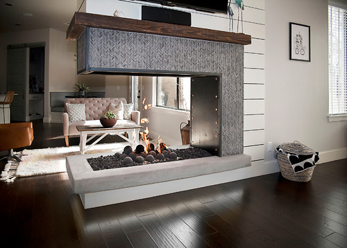 open fireplace