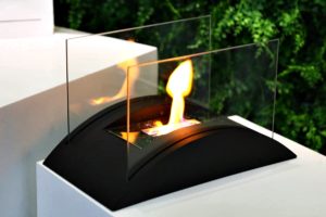 small tabletop ethanol fireplace