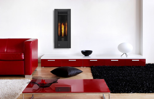 vertical inset fireplace