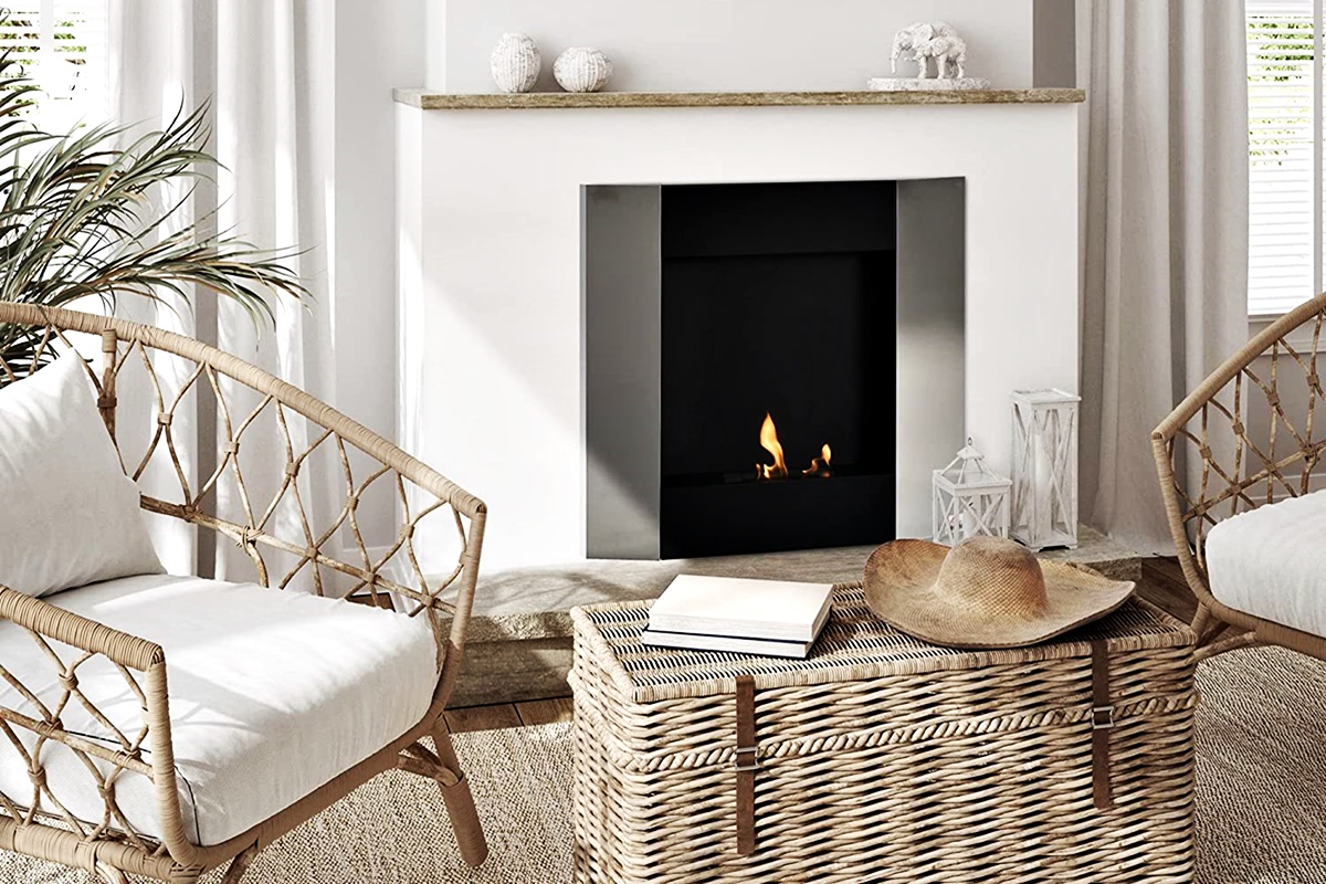 wall mounted bioethanol fireplace